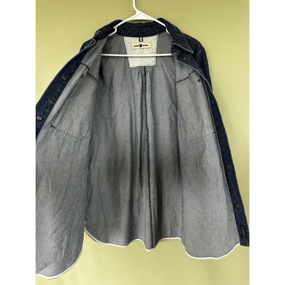 Riani Denim Blouse Tunic Oversized Sz 50 Large Minimalist Normcore Lagen…​​ - Picture 8 of 15